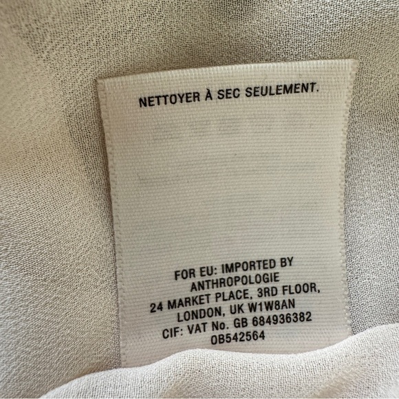 Anthropologie Floreat Crinkled Velvet Tunic Shift Dress Tan Neutral Sheen Sz S - Picture 9 of 16